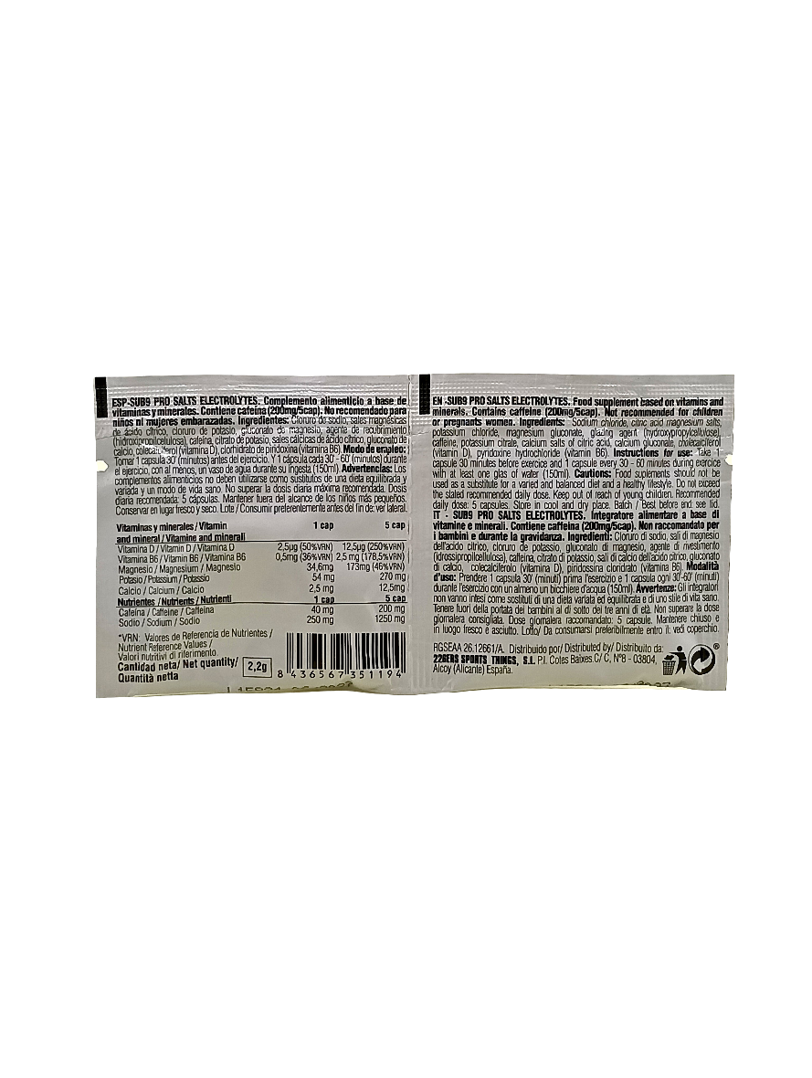 SUB9 PRO SALTS ELECTROLYTES (Duplo) - 226ERS