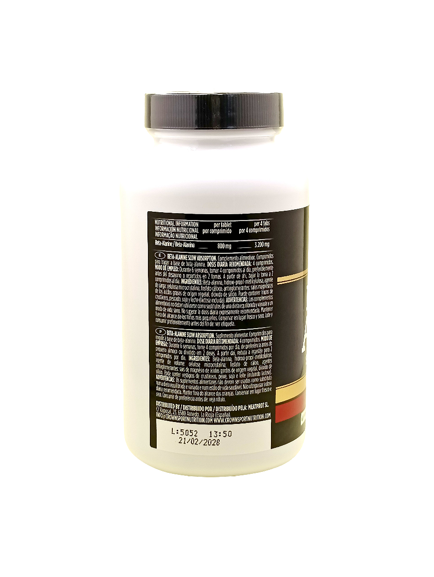 BETA ALANINA DE ABSORCIÓN LENTA – 120 COMPRIMIDOS - CROWN