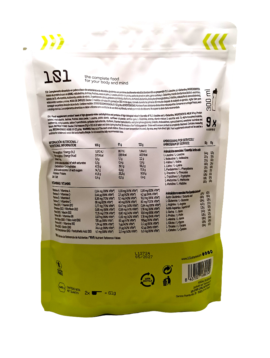 RECOVERY LEVEL + LEUCINA – SABOR BROWNIE - 101